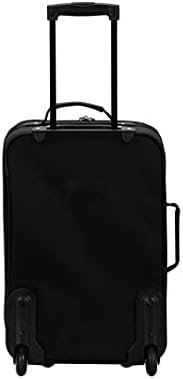 Rockland Vara Softside 3-Piece Upright Luggage Set,Expandable, Black, (20/22/28) - Image 3