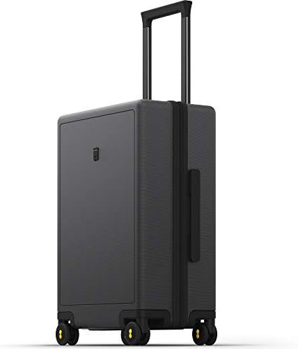LEVEL8 Rolling Carry on Luggage Airline Approved, Carry on Suitcases with Wheels, Lightweight Luminous Textured Luggage for Men Women, Tsa Approved, 20-Inch Carry-On, Dark Grey