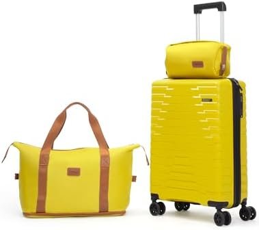 Carry On Luggage 22x14x9 Airline Approved, 20 Inch Carry on Suitcases with Wheels, PP Lightweight Carry-on Luggage, Suitcase with Wheels and TSA Lock
