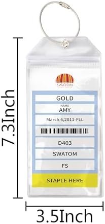 SWATOM Cruise Luggage Tags for Suitcases 4 Sets Carnival, NCL, Princess & MSC Waterproof Clear Luggage Bag Tag Holders for 2024 & 2025 Cruise Ships Essentials - Image 2