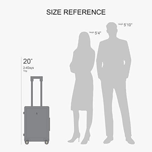 LEVEL8 Rolling Carry on Luggage Airline Approved, Carry on Suitcases with Wheels, Lightweight Luminous Textured Luggage for Men Women, Tsa Approved, 20-Inch Carry-On, Dark Grey - Image 9