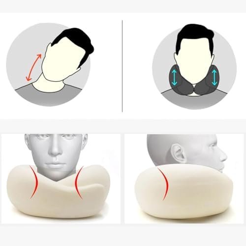 Travel Neck Pillows for Airplanes 2024 New Travel Pillow Neck Travel Pillow Memory Foam Airplane Pillow Soft Airplane Neck Pillow(Dark Grey) - Image 6