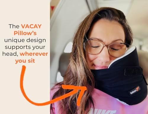 VACAY Travel Neck Pillow -- Washable and Easy to Carry -- Clip-on Carrying Bag Included - Image 3