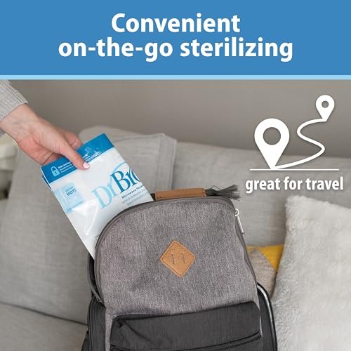 Dr. Brown's Microwave Steam Sterilizer Bags for Baby Bottles, Pacifiers, Pump Parts and Accessories, Travel Baby Bottle Sterilizer, 30 Uses per Bag, 5-Pack - Image 3