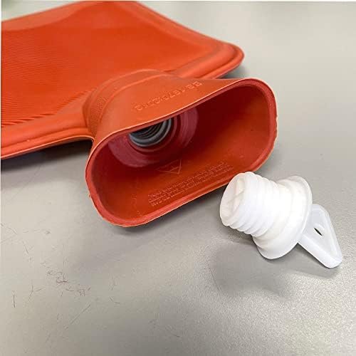 Hot Water Bottle Large Classic Non Toxic Natural Rubber Bag with Heart Red Knit Cover, 2L Pain Relief from Sore Muscle Cramps Injuries Back Pain Warm Cold Therapy, 1/2 Gallon - Image 4