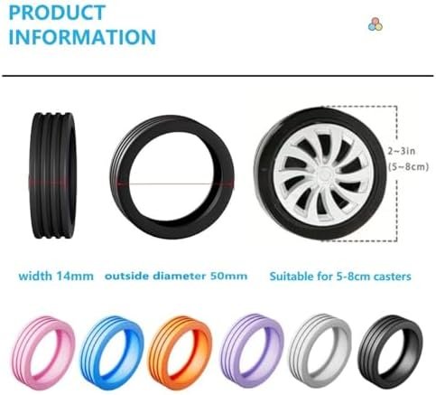 16Pcs Luggage Wheel Covers, Luggage Suitcase Wheels Protector Covers, Luggage Caster Silicone Cover, Carry on Luggage Wheel Protective Covers for Most Luggage Wheel (BLACK) - Image 2