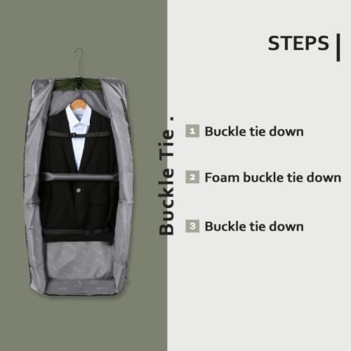 MATEIN Travel Garment Bag, Large Convertible Carry On Suit Bag with Adjustable Shoulder Strap, Waterproof 2 in 1 Hanging Luggage Bag for Men Women, Foldable suitcase for Business Trips, Green - Image 2