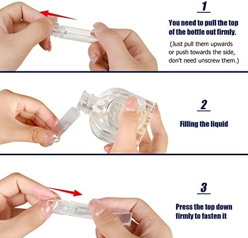 Fandamei Mini Spray Bottle, 10 Pack 5ml Mini Plastic Spray Bottle Empty, Fine Mist Refillable Mini Perfume Bottle, Perfume Atomizer, Small Sample Containers, Plastic Portable Travel Bottle, Clear - Image 3