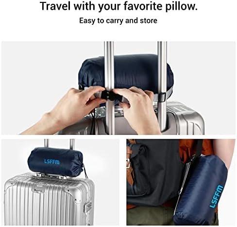 Camping Pillow Lightweight,Easy to Carry,Memory Foam Travel Pillow,Backpacking Pillow,Portable Pillow with Travel Storage Bag,Removable Pillow Cover (White) - Image 2