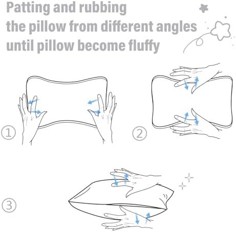 vocheer Small Pillows for Sleeping, 11"x7" Mini Travel Pillow, Tiny Pillows for Neck, Wrist, Lumbar and Knee, Pets Pillow, Cotton, Machine Washable,Light Grey-1PC - Image 6