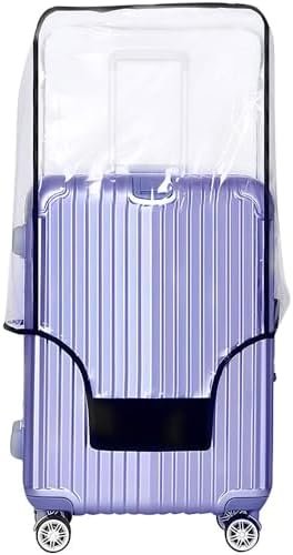 Suitcase Cover - Full Transparent Thicken Luggage Cover Protector with Large Velcro - Waterproof PVC Suitcase and Luggage Cover for 24'' (22.44''H x 16.53''L x 11.02''W) Luggage