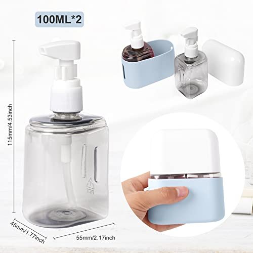 Travel bottles for Toiletries, TSA Approved Travel Containers, Refillable, Portable, Spray Bottles and Pump Bottles with Labels for Creams, Perfumes and Shampoos (Blue) - Image 2