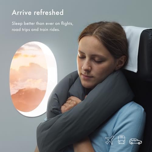 Infinity Pillow - Travel Neck Pillow - Versatile Soft 360 Support Scarf - Machine Washable - Home Travel Flight Road Trips (Grey) - Image 6
