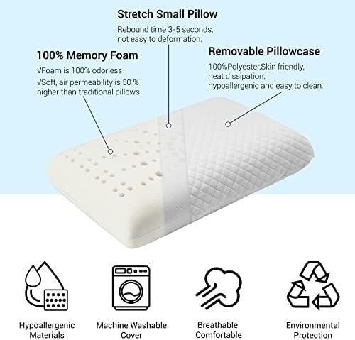 Camping Pillow Lightweight,Easy to Carry,Memory Foam Travel Pillow,Backpacking Pillow,Portable Pillow with Travel Storage Bag,Removable Pillow Cover (White) - Image 3