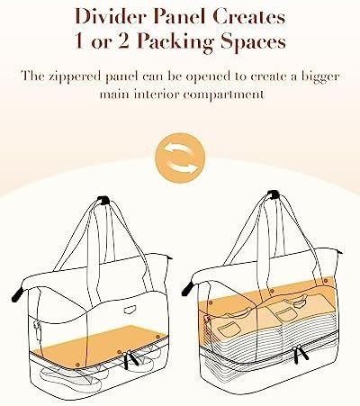 Missnine Expandable Weekender Bag for Women,Travel Duffel Bag 50L Carry on Overnight Bag with Shoes Compartment Gym Bag - Image 3