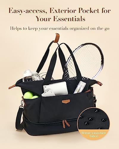 Missnine Expandable Weekender Bag for Women,Travel Duffel Bag 50L Carry on Overnight Bag with Shoes Compartment Gym Bag - Image 4