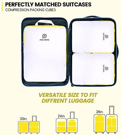 Lightweight Compression Packing Cubes for Suitcases, Compressible Expandable Travel Packing Organizer with Clear Toiletries and Backpack Bag, Travel Essentials for Carry on Luggage 7 Set - Image 7