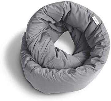 Infinity Pillow - Travel Neck Pillow - Versatile Soft 360 Support Scarf - Machine Washable - Home Travel Flight Road Trips (Grey)