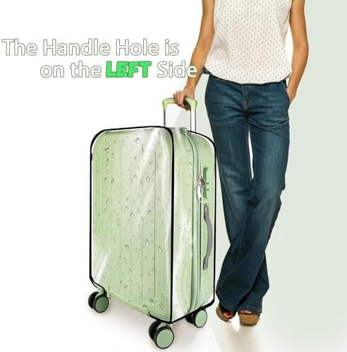 3 Pieces Thicken Clear Luggage Cover Protector, 20" 24" 28" PVC Luggage Covers for Suitcase Waterproof Dustproof Anti-scratch Travel Suitcase Covers Case for Wheeled Luggage - Image 3