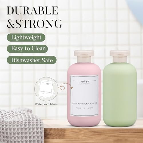 Travel Shampoo Bottle, Empty Plastic Squeeze Bottles 10oz with Flip Cap, Lotion Container for Toiletries - Image 6