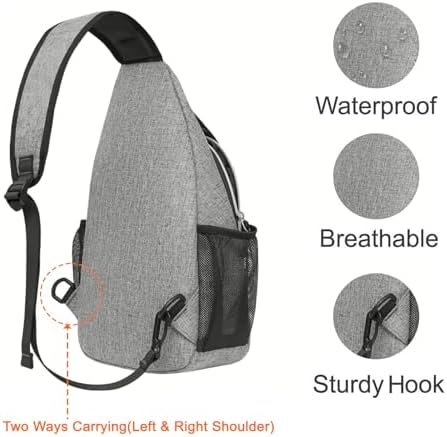 MOSISO Sling Backpack, Multipurpose Crossbody Shoulder Bag Travel Hiking Daypack - Image 3
