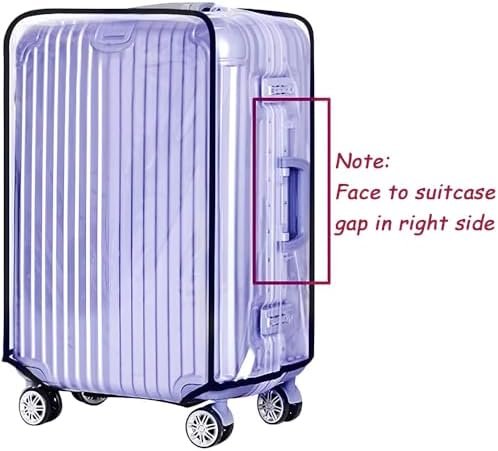 Suitcase Cover - Full Transparent Thicken Luggage Cover Protector with Large Velcro - Waterproof PVC Suitcase and Luggage Cover for 24'' (22.44''H x 16.53''L x 11.02''W) Luggage - Image 4