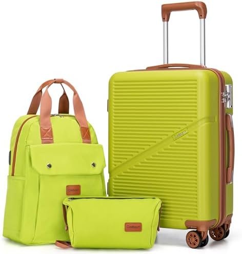 Carry On Luggage 22x14x9 Airline Approved, 20 Inch Carry on Suitcases with Wheels, ABS Lightweight Carry-on Luggage, Travel Suitcase Set with Wheels and TSA Lock