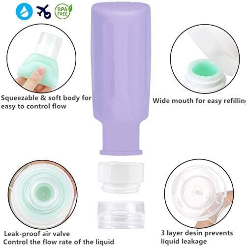 10Pack Leakproof Silicone Travel Bottles,TSA-Approved Travel Toiletry Bottles for Shampoo Lotion Body Wash-Essential Travel Accessories, Travel Sized Containers for Toiletries - Image 2