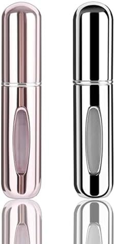 2 pcs Mini Perfume Travel Refillable Bottles-5ml Portable Atomizer Sprayer,Empty Pump Container for Traveling and Outgoing