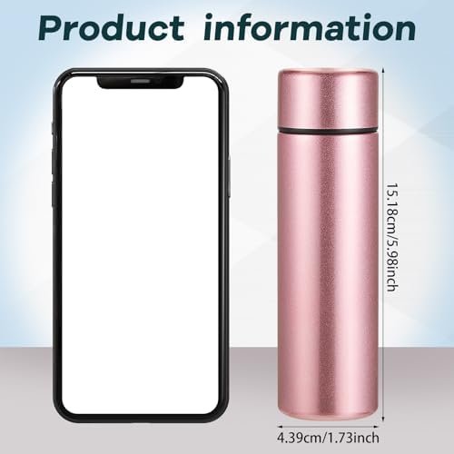 Irenare 5oz Mini Water Bottle Mini Insulated Stainless Steel Bottle Purse Water Bottle Cute Leak Proof Water Flask Keeps Drink Cold and Hot for Purse Women(Pink,1 Piece) - Image 2