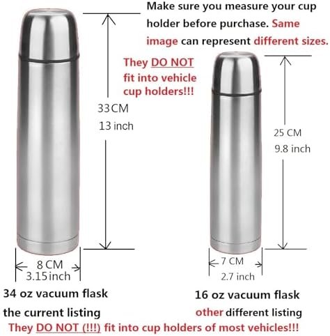 VERY BIG 1000 ml 34 Ounce Coffee Thermos | Thermal Water Bottle for Tea Hot & Cold Drinks Stainless Steel Vacuum Sealed Insulated Thermos Water Flasks Bottles Work Travel Termo Para Cafe Bebes 1 Quart - Image 5