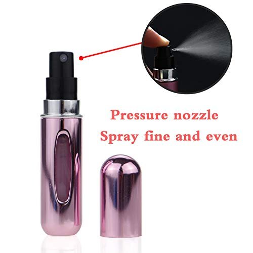 Portable Mini Refillable Perfume Atomizer Bottle Spray, Scent Pump Case for Travel 4 Pcs Pack of 5ml - Image 4