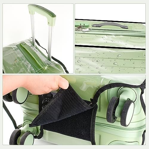 3 Pieces Thicken Clear Luggage Cover Protector, 20" 24" 28" PVC Luggage Covers for Suitcase Waterproof Dustproof Anti-scratch Travel Suitcase Covers Case for Wheeled Luggage - Image 4