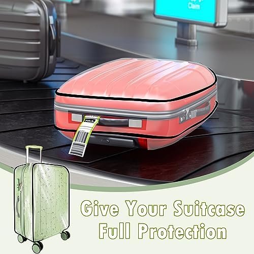 3 Pieces Thicken Clear Luggage Cover Protector, 20" 24" 28" PVC Luggage Covers for Suitcase Waterproof Dustproof Anti-scratch Travel Suitcase Covers Case for Wheeled Luggage - Image 7
