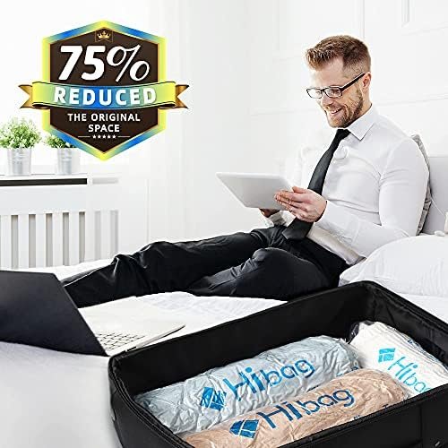 HIBAG 12 Compression Bags for Travel, Travel Essentials Compression Bags, Vacuum Packing Space Saver Zipper Bags for Cruise Travel Accessories (12-Travel) - Image 7