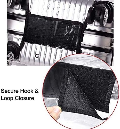 Suitcase Cover - Full Transparent Thicken Luggage Cover Protector with Large Velcro - Waterproof PVC Suitcase and Luggage Cover for 24'' (22.44''H x 16.53''L x 11.02''W) Luggage - Image 6
