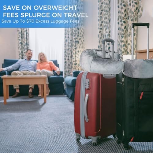 Stuffable Travel Pillow for Extra Luggage, Velvet Travel Neck Pillow with Adjustable Clasp, Fits 3+ Days of Travel Essentials with Two Large Pockets,Multifunctional Sleeping Rest Cushion. - Image 6