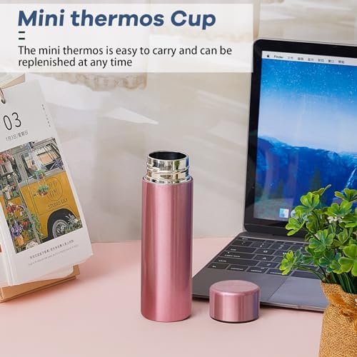 Irenare 5oz Mini Water Bottle Mini Insulated Stainless Steel Bottle Purse Water Bottle Cute Leak Proof Water Flask Keeps Drink Cold and Hot for Purse Women(Pink,1 Piece) - Image 5