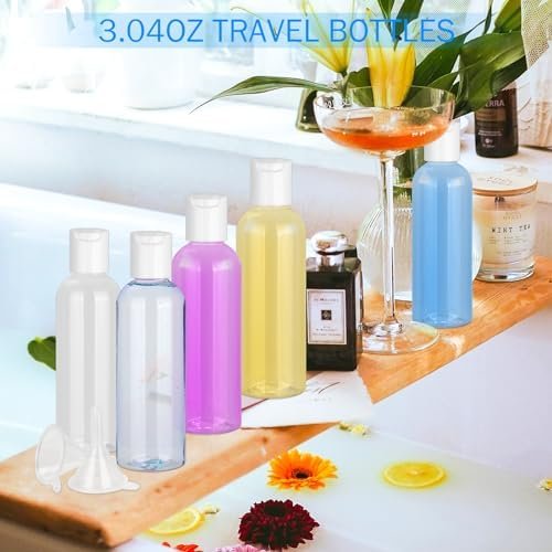 Travel Bottles for Toiletries-6 Pack 3.4oz TSA Approved Travel Size Containers Leak Proof Travel Shampoo Bottles Squeezable Empty Plastic Toiletry Bottles Small Travel Essentials(Clear) - Image 6