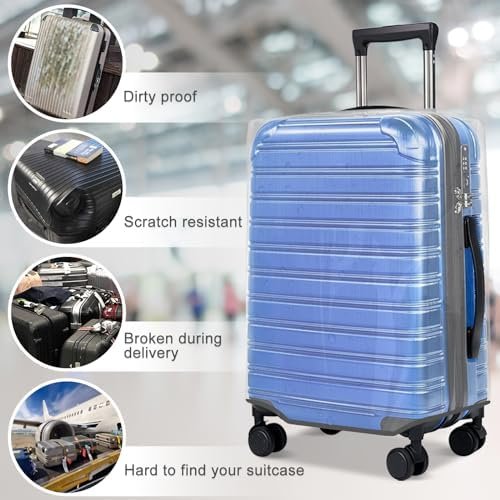 20 inch Clear Luggage Cover for Suitcase Tsa Approved Thicken PVC Plastic Suitcase Protector Cover for Baggage Travel Waterproof. - Image 4