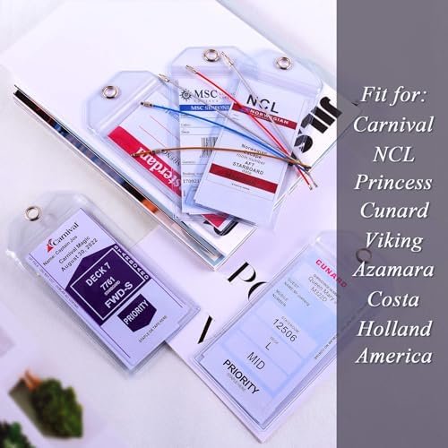 Cruise Ship Essentials for Carnival, Princess, Norwegian Cruise Luggage tag Holder Cruise Must Haves Rainproof & Reusable - Image 2