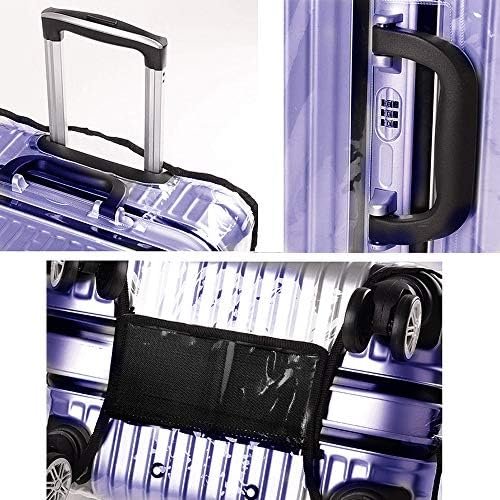 Suitcase Cover - Full Transparent Thicken Luggage Cover Protector with Large Velcro - Waterproof PVC Suitcase and Luggage Cover for 24'' (22.44''H x 16.53''L x 11.02''W) Luggage - Image 5
