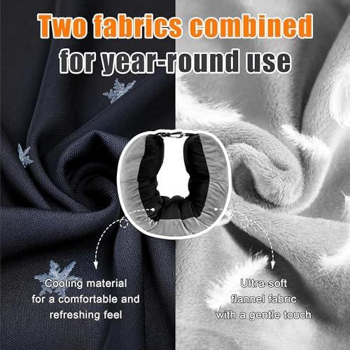 [2024 New Upgrade] 2-Pack Stuffable Travel Neck Pillow, Travel Pillow for Extra Luggage, Double-Sided Material Stuffable Pillow for All Seasons, Travel Essentials, No Filler - Image 2