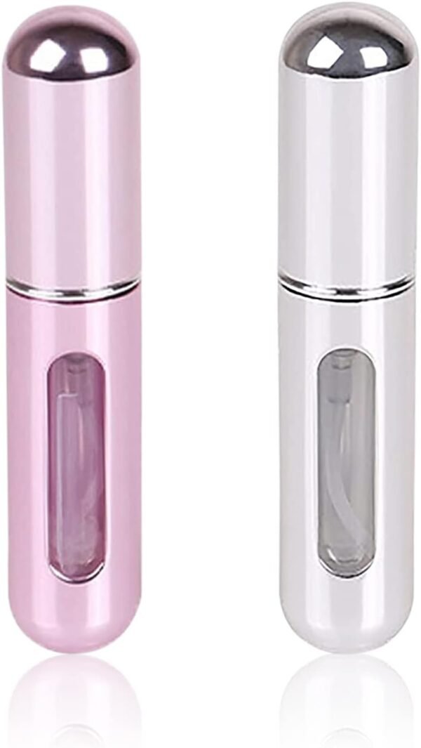 Travel Mini perfume Refillable Atomizer Container, Portable, Travel Size, Scent Pump Case, Fragrance Empty spray bottle for Traveling and Outgoing 5ml (2Pcs)