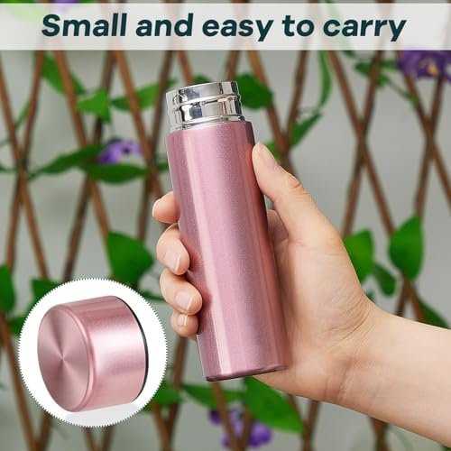 Irenare 5oz Mini Water Bottle Mini Insulated Stainless Steel Bottle Purse Water Bottle Cute Leak Proof Water Flask Keeps Drink Cold and Hot for Purse Women(Pink,1 Piece) - Image 4