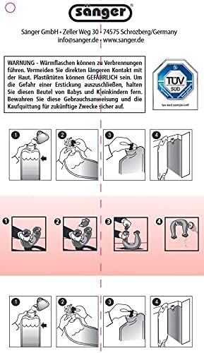 Classic Rubber Hot Water Bottle with Hanging Hole, Holds 2 Liters, Red - Image 4