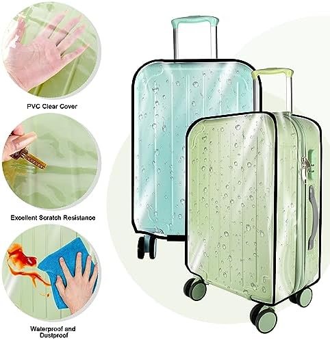 3 Pieces Thicken Clear Luggage Cover Protector, 20" 24" 28" PVC Luggage Covers for Suitcase Waterproof Dustproof Anti-scratch Travel Suitcase Covers Case for Wheeled Luggage - Image 6
