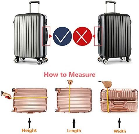 Suitcase Cover - Full Transparent Thicken Luggage Cover Protector with Large Velcro - Waterproof PVC Suitcase and Luggage Cover for 24'' (22.44''H x 16.53''L x 11.02''W) Luggage - Image 3