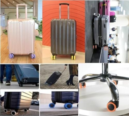 16Pcs Luggage Wheel Covers, Luggage Suitcase Wheels Protector Covers, Luggage Caster Silicone Cover, Carry on Luggage Wheel Protective Covers for Most Luggage Wheel (BLACK) - Image 6