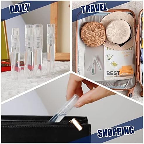 Fandamei Mini Spray Bottle, 10 Pack 5ml Mini Plastic Spray Bottle Empty, Fine Mist Refillable Mini Perfume Bottle, Perfume Atomizer, Small Sample Containers, Plastic Portable Travel Bottle, Clear - Image 7